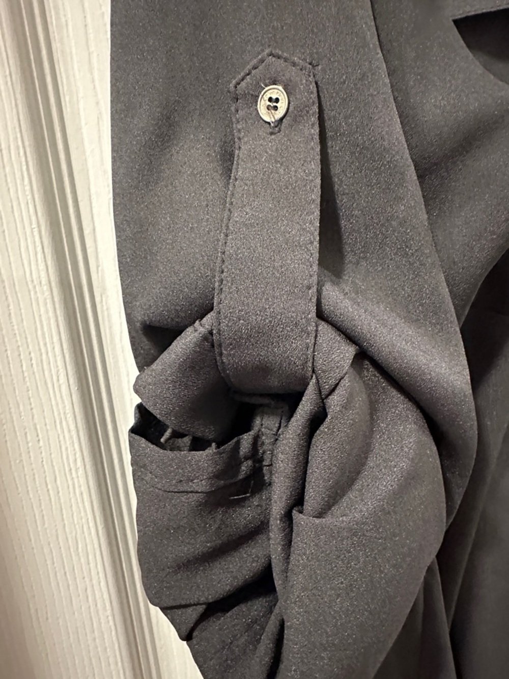 CALVIN KLEIN Quiet Classic Luxury Dark Gray Button-Front Utility Blouse Sz 1X - Picture 11 of 17